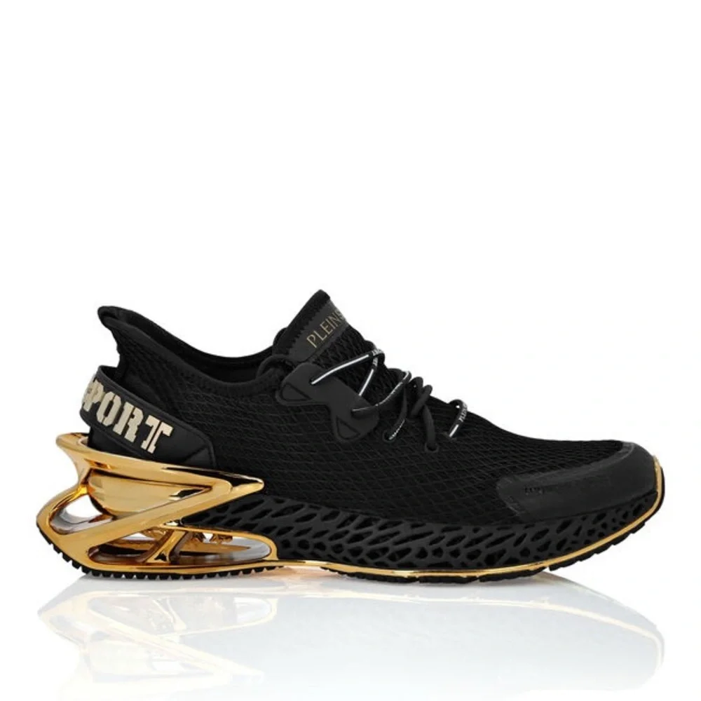 Philipp Plein Sport Thunder Force GenX 01 Black Gold Sneakers - Picture 1 of 12